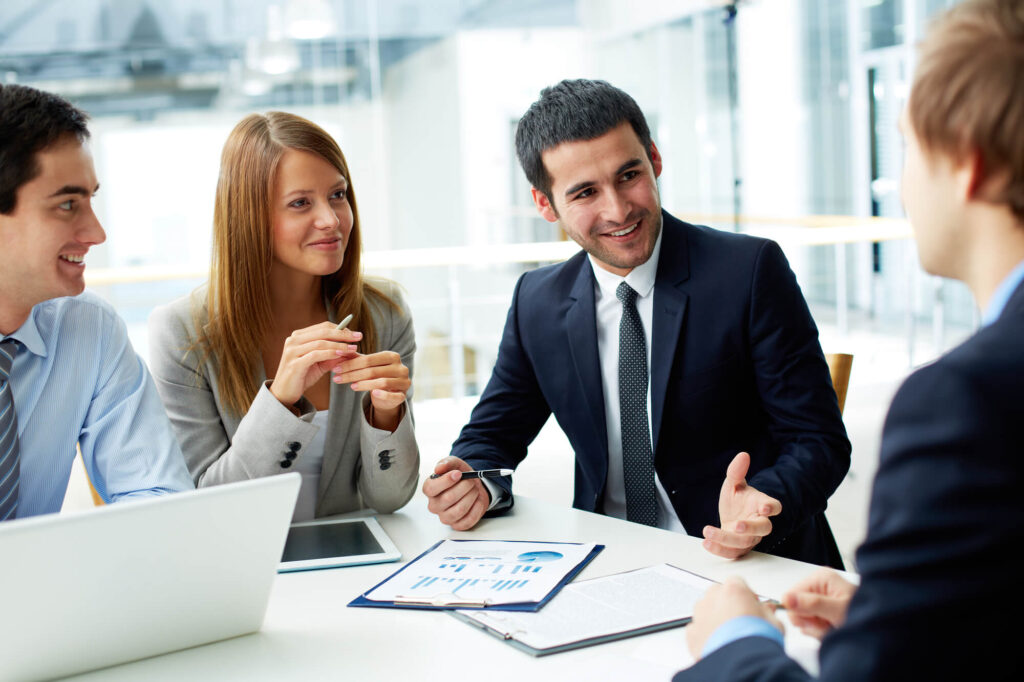 People in a meeting of a successful company after getting  IT support in west palm beach